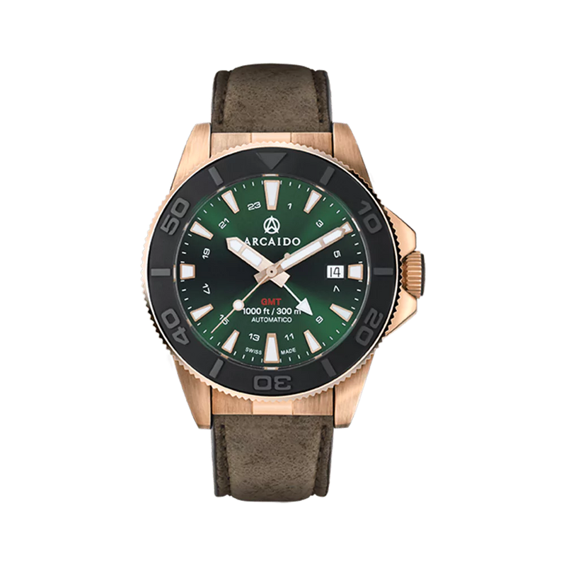 Primo Bronze GMT — Green Ceramic / Deep Blue