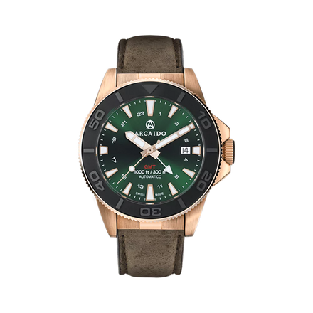 Primo Bronze GMT — Green Ceramic / Deep Blue
